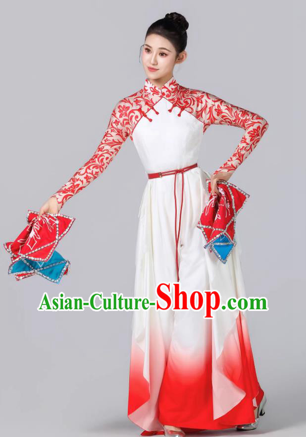Chinese Folk Dance Costume Women Yangko Dance Fan Dance Outfit Chinese Folk Dance Costume Women Yangko Dance Fan Dance Outfit