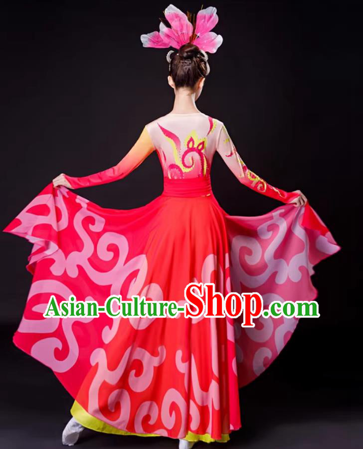 Chinese Classical Dance Costume Women Group Dance Large Dress Chinese Classical Dance Costume Women Group Dance Large Dress