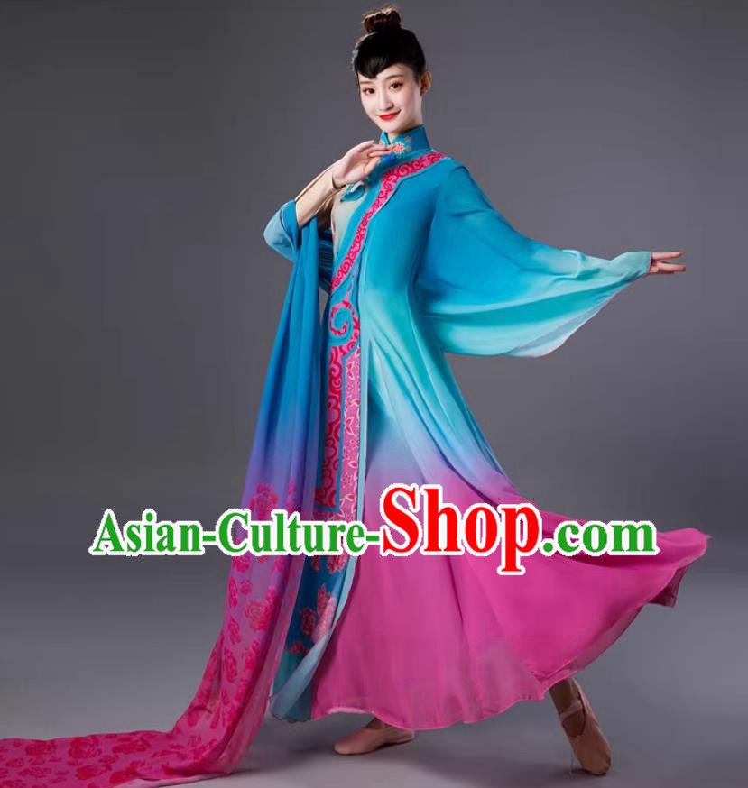 Custom Taoli Cup Jianghu Dance Costume Classical Dance Gradient Yangge Solo Performance Clothing Custom Taoli Cup Jianghu Dance Costume Classical Dance Gradient Yangge Solo Performance Clothing