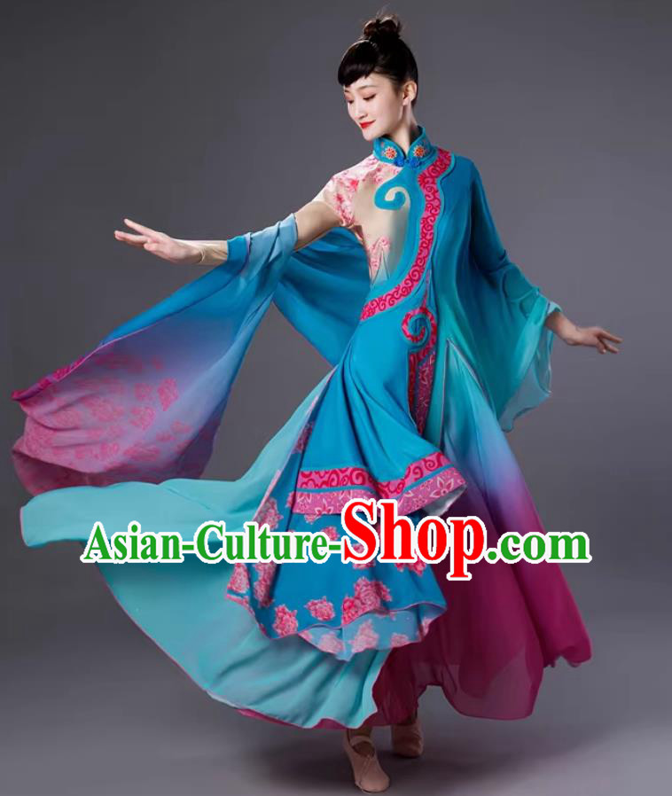 Custom Taoli Cup Jianghu Dance Costume Classical Dance Gradient Yangge Solo Performance Clothing Custom Taoli Cup Jianghu Dance Costume Classical Dance Gradient Yangge Solo Performance Clothing
