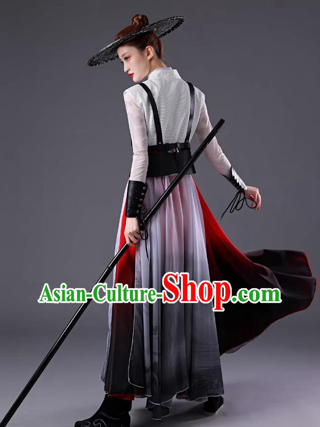 Chinese Ancient Hero Costume Classical Swords Dance Dress Chinese Ancient Hero Costume Classical Swords Dance Dress