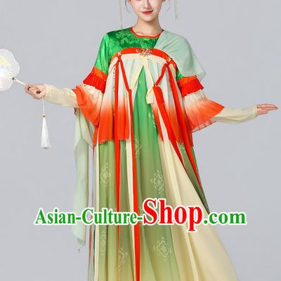 Flourished Peony Tang Dynasty Ruqun Traditional Chinese Hanfu Dress Classical Dance Costume