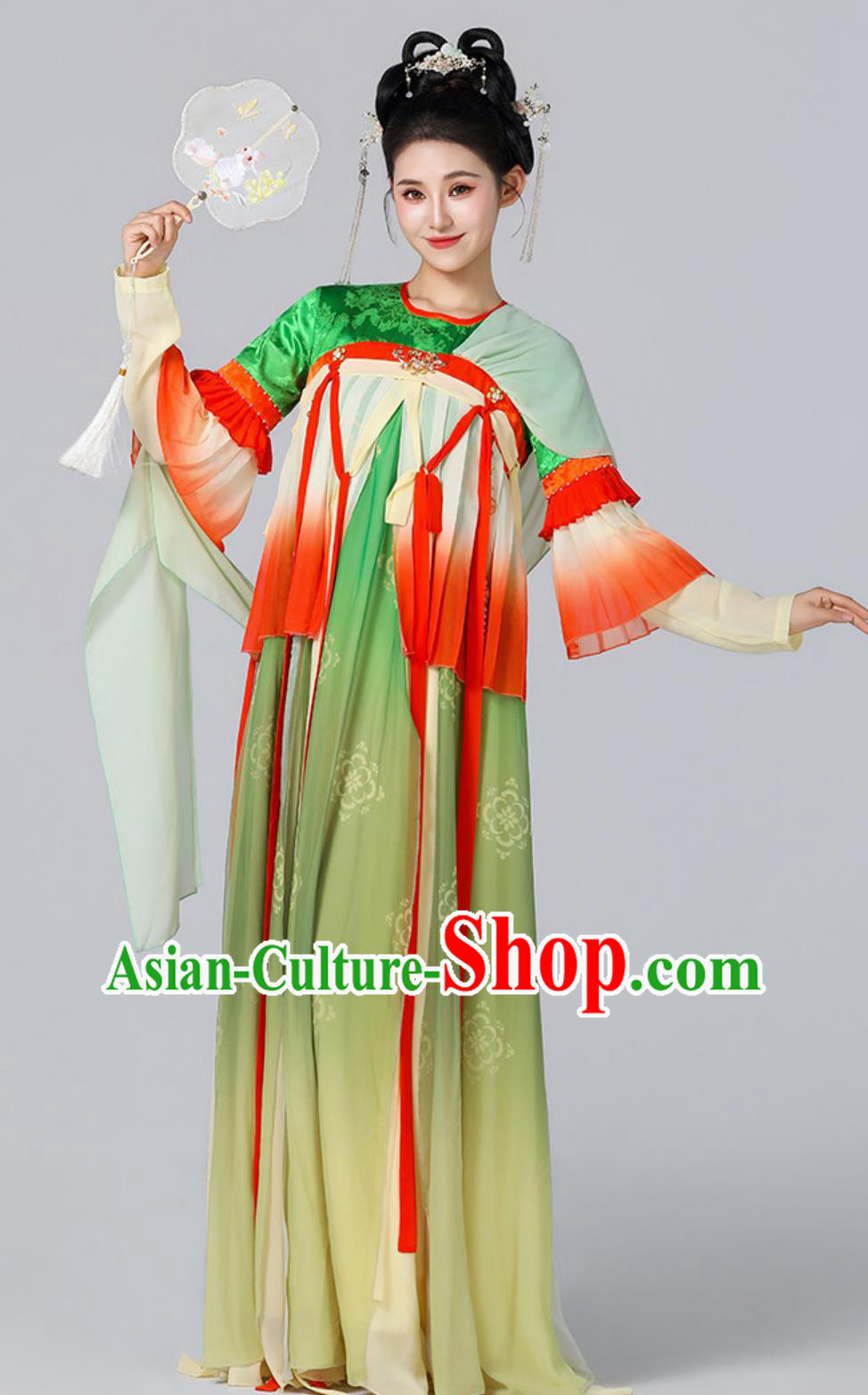 Flourished Peony Tang Dynasty Ruqun Traditional Chinese Hanfu Dress Classical Dance Costume Flourished Peony Tang Dynasty Ruqun Traditional Chinese Hanfu Dress Classical Dance Costume