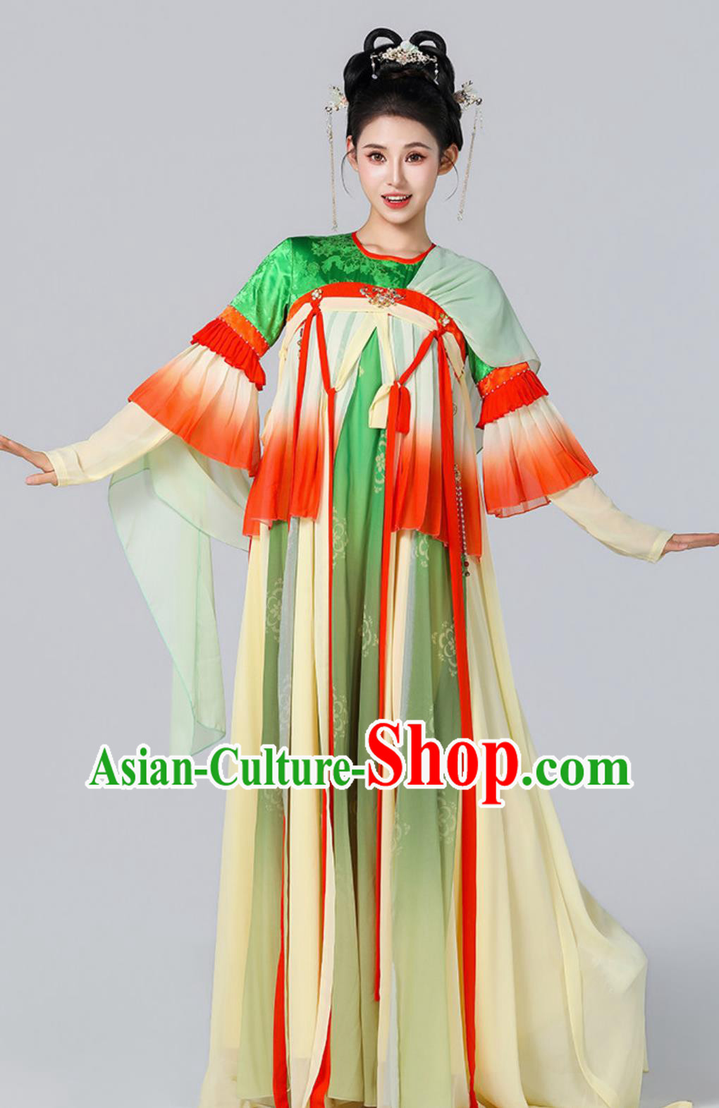 Flourished Peony Tang Dynasty Ruqun Traditional Chinese Hanfu Dress Classical Dance Costume Flourished Peony Tang Dynasty Ruqun Traditional Chinese Hanfu Dress Classical Dance Costume
