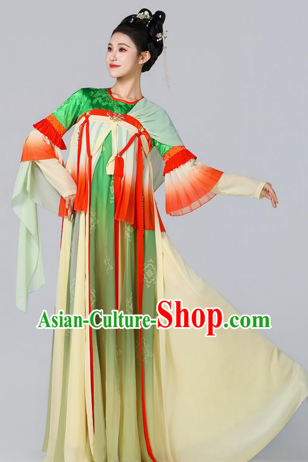 Flourished Peony Tang Dynasty Ruqun Traditional Chinese Hanfu Dress Classical Dance Costume Flourished Peony Tang Dynasty Ruqun Traditional Chinese Hanfu Dress Classical Dance Costume