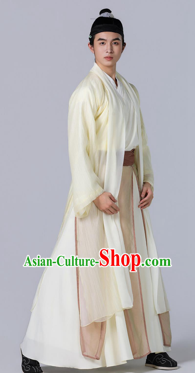 Traditional Chinese Hanfu Song Dynasty Scholar Clothing Male Classical Dance Costume Traditional Chinese Hanfu Song Dynasty Scholar Clothing Male Classical Dance Costume