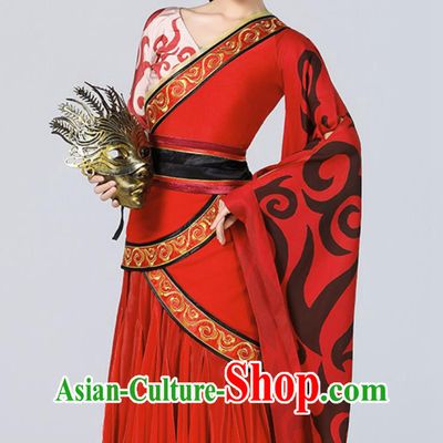 Han Tang Dance Clog Dance Costume Traditional Chinese Clothing Wide Sleeve Dress