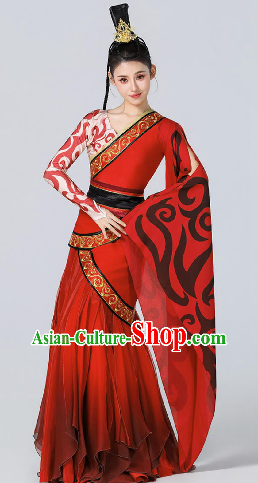 Han Tang Dance Clog Dance Costume Traditional Chinese Clothing Wide Sleeve Dress Han Tang Dance Clog Dance Costume Traditional Chinese Clothing Wide Sleeve Dress