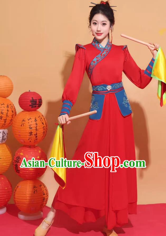 Drum Dance Costume Yangko Suit Chinese Spring Festival Performance Wear