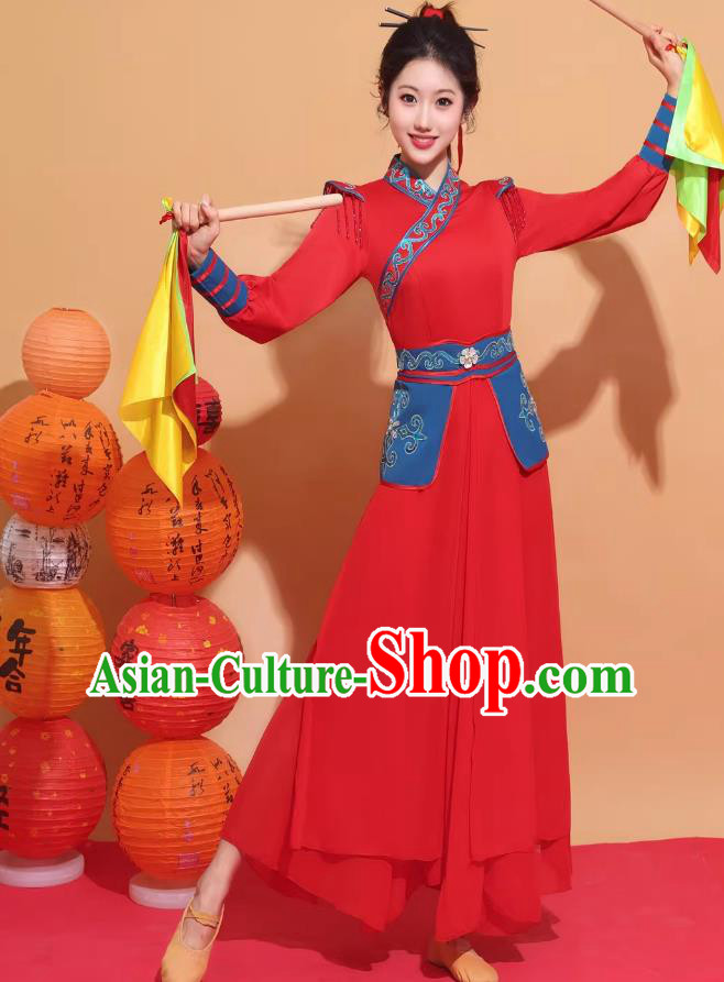 Drum Dance Costume Yangko Suit Chinese Spring Festival Performance Wear