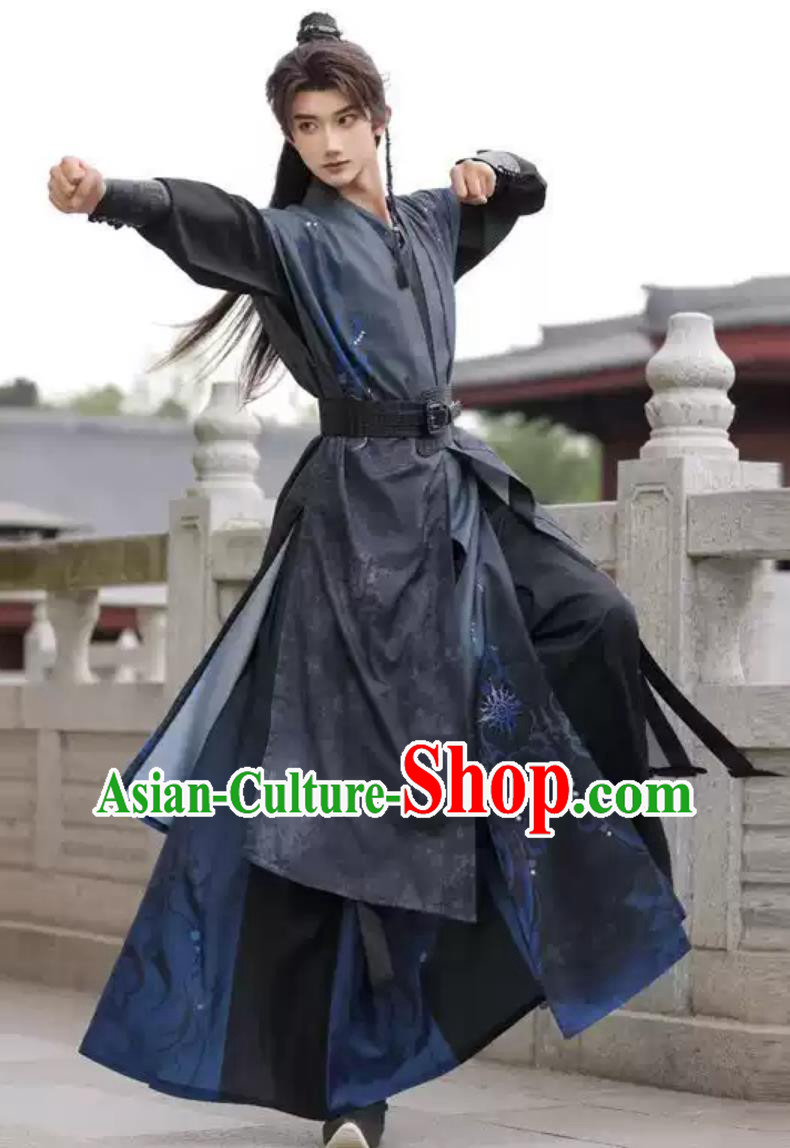 Traditional Song Dynasty Hanfu Scholar Costume Set Chinese Wuxia Script Roleplay Outfit Traditional Song Dynasty Hanfu Scholar Costume Set Chinese Wuxia Script Roleplay Outfit