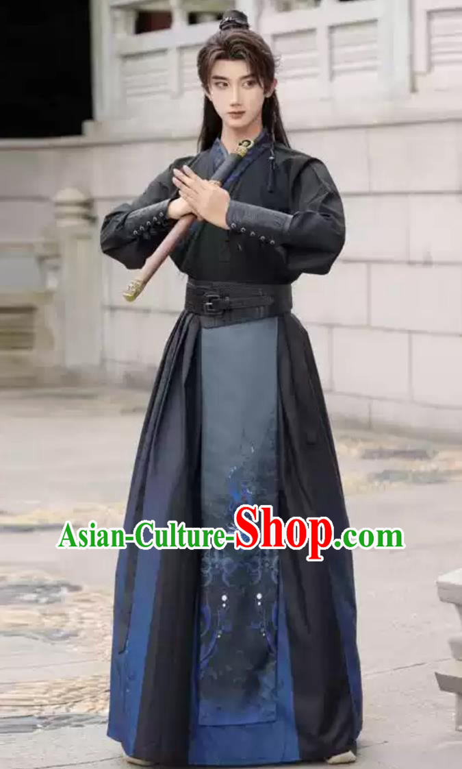 Traditional Song Dynasty Hanfu Scholar Costume Set Chinese Wuxia Script Roleplay Outfit Traditional Song Dynasty Hanfu Scholar Costume Set Chinese Wuxia Script Roleplay Outfit