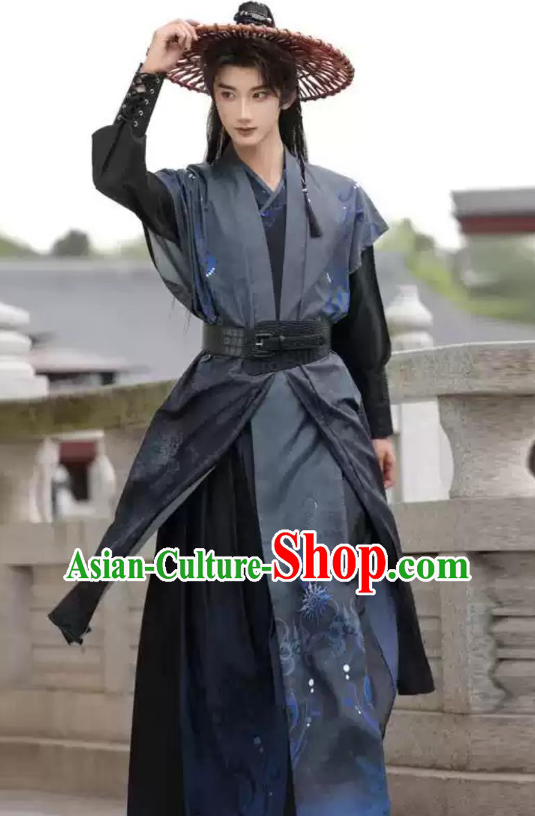 Traditional Song Dynasty Hanfu Scholar Costume Set Chinese Wuxia Script Roleplay Outfit Traditional Song Dynasty Hanfu Scholar Costume Set Chinese Wuxia Script Roleplay Outfit