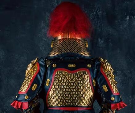 Handmade Chinese Song Dynasty Helmet Ancient General Headwear with Metal Mask Handmade Chinese Song Dynasty Helmet Ancient General Headwear with Metal Mask