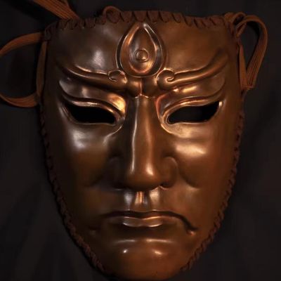 Handmade Er Lang God Mask Ancient Chinese Warrior Mask