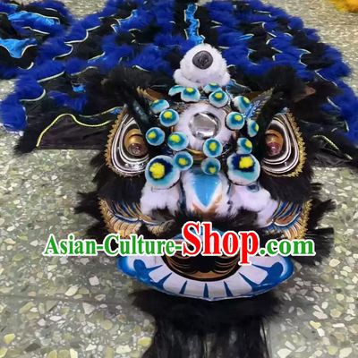 Handmade Zhang Fei Lion Head Traditional Chinese Lion Dance Prop Dancing Lion Costume for School Performances