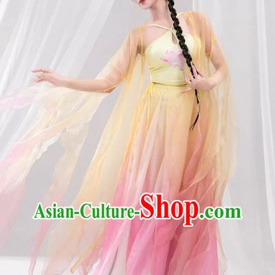 Umbrella Dance Lotus Dance Hanfu Dress Chinese Classical Dance Costume