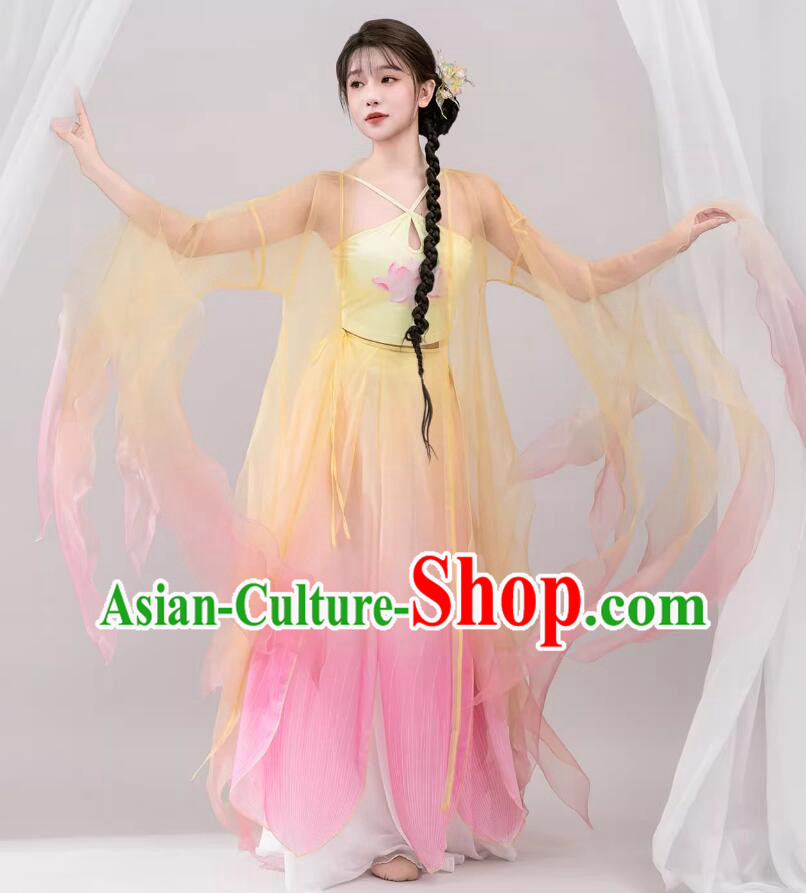 Umbrella Dance Lotus Dance Hanfu Dress Chinese Classical Dance Costume Umbrella Dance Lotus Dance Hanfu Dress Chinese Classical Dance Costume