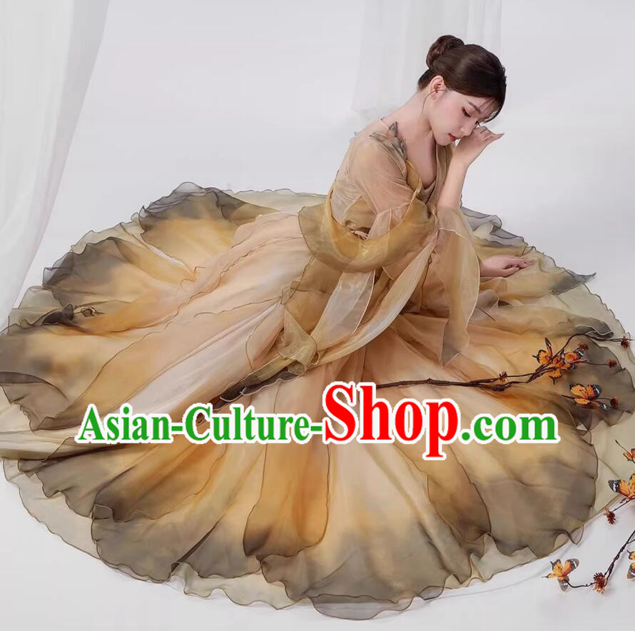 Butterfly Dance Dress Chinese Classical Dance Clothing Woman Solo Dance Costume Butterfly Dance Dress Chinese Classical Dance Clothing Woman Solo Dance Costume