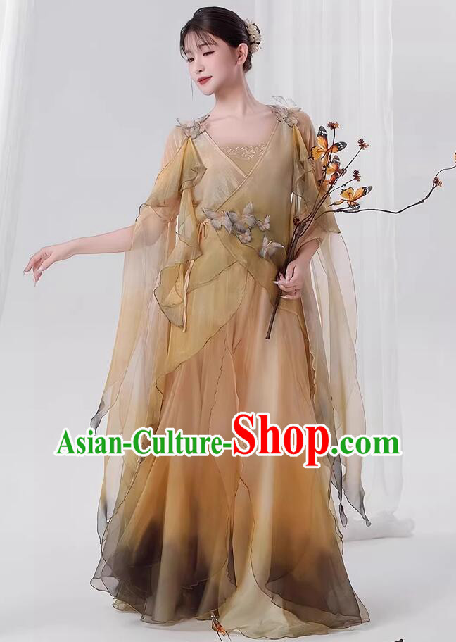 Butterfly Dance Dress Chinese Classical Dance Clothing Woman Solo Dance Costume Butterfly Dance Dress Chinese Classical Dance Clothing Woman Solo Dance Costume