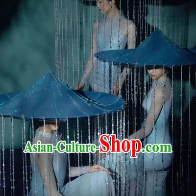 Spring Festival Gala Xi Yu Classical Dance Costume Stage Performance Attire and Bamboo Hat