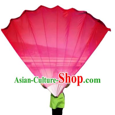 Spring Festival Gala Large Flexible Bone Dance Prop Fan Gradient Petal Sports Event Handheld Prop