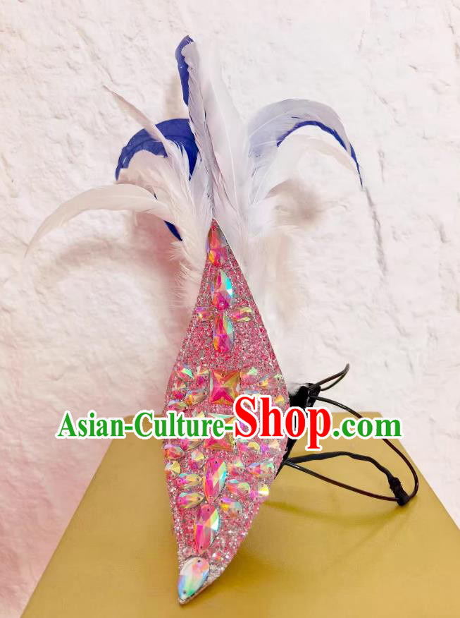 Modern Dance Feather Rhinestone Hair Clip Classical Seagull Bird Dance Hair Accessory Modern Dance Feather Rhinestone Hair Clip Classical Seagull Bird Dance Hair Accessory