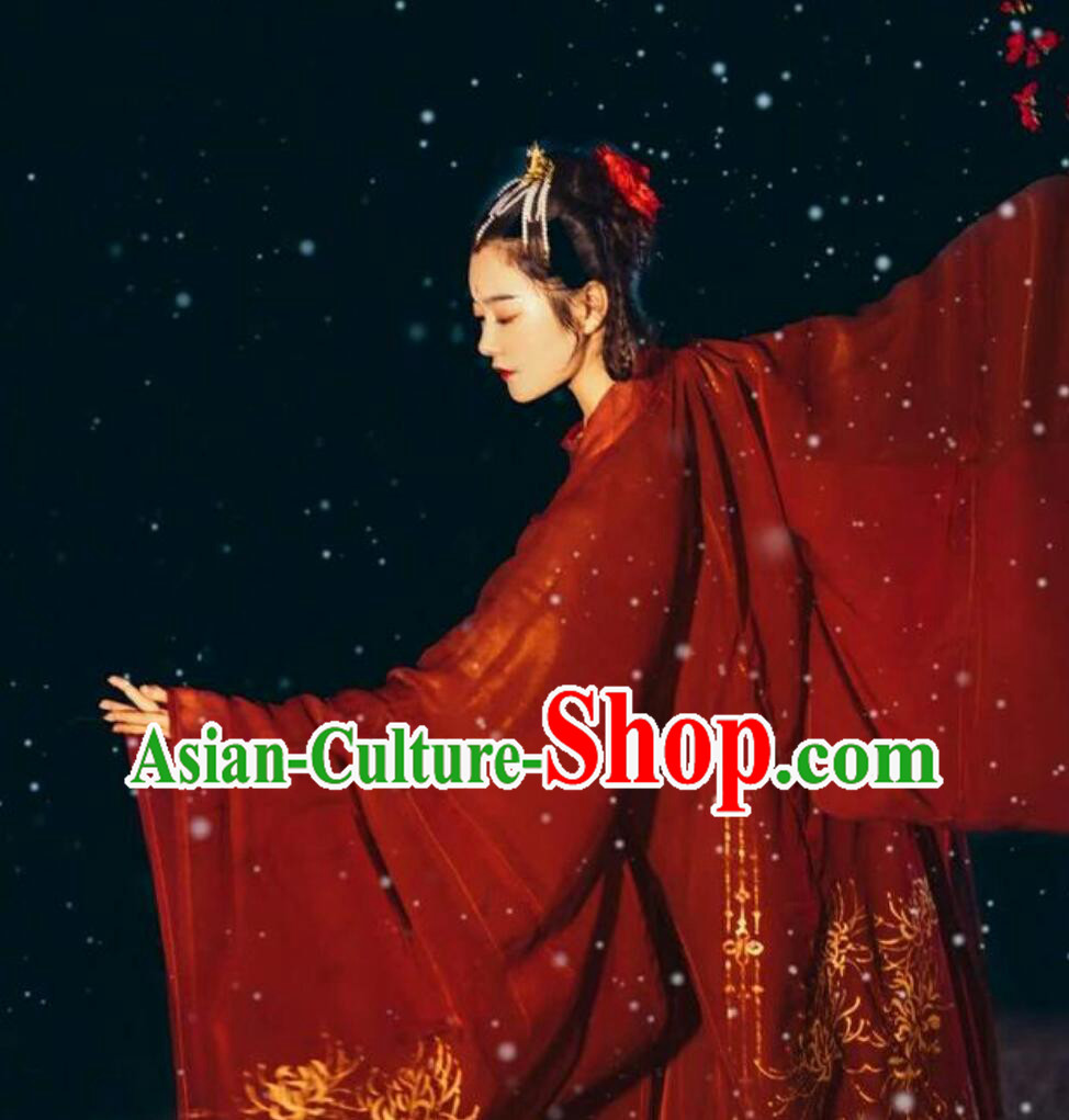 Traditional Chinese Red Hanfu Dress Tang Dynasty Princess Costume Traditional Chinese Red Hanfu Dress Tang Dynasty Princess Costume