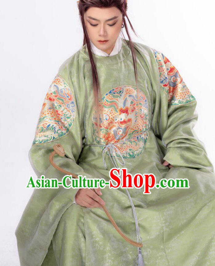 Chinese Traditional Clothing Ming Dynasty Dragon Bu Fu Ancient Scholar Green Garment Chinese Traditional Clothing Ming Dynasty Dragon Bu Fu Ancient Scholar Green Garment