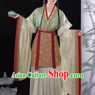 Women Hanfu Jin Dynasty Northern And Southern Dynasties Restoration Style Wide Sleeve Ruqun Ancient Chinese Costume