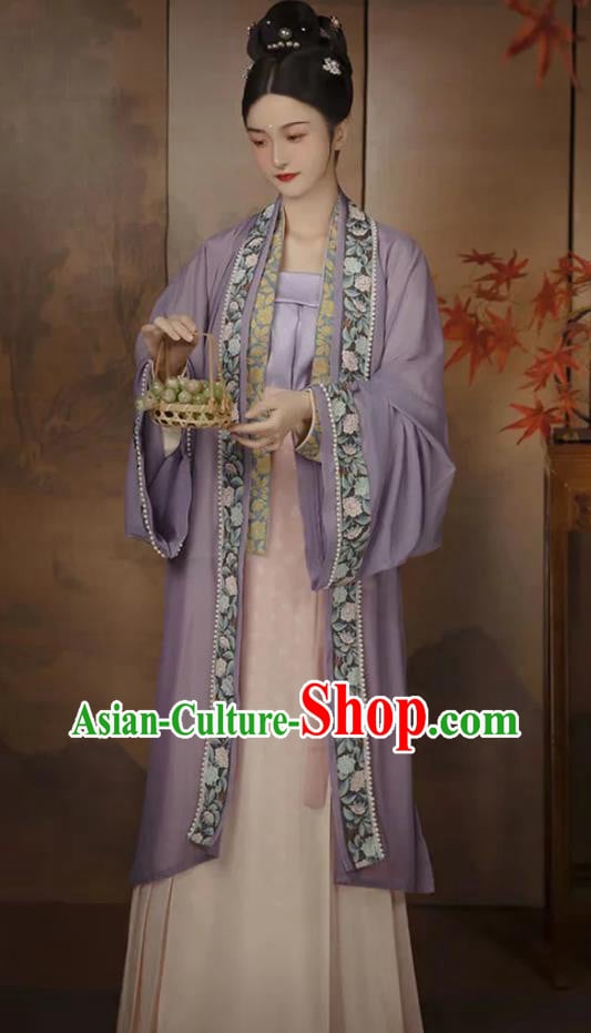 Women Song Dynasty Hanfu High Waist Pleated Skirt Three Piece Set Traditional Chinese Clothing Women Song Dynasty Hanfu High Waist Pleated Skirt Three Piece Set Traditional Chinese Clothing