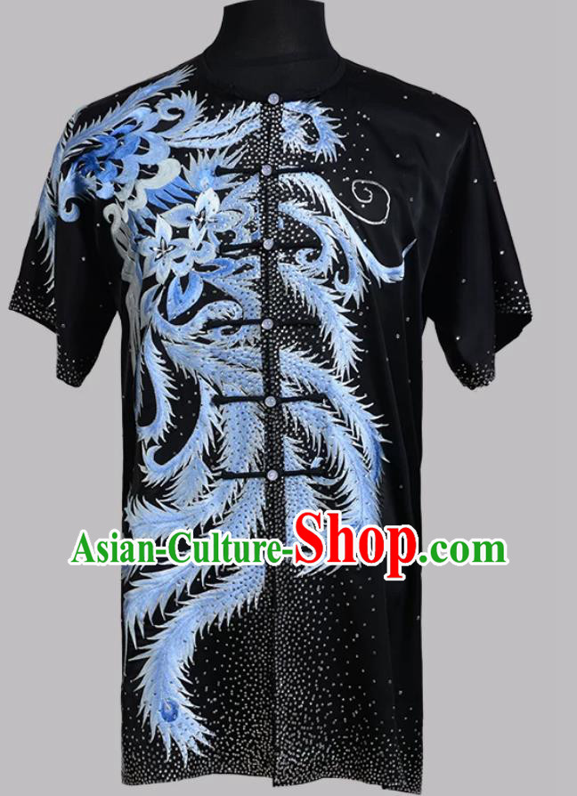 Embroidered Black Wushu Uniform For Women Nanquan Changquan Kung Fu Competition Clothing Embroidered Black Wushu Uniform For Women Nanquan Changquan Kung Fu Competition Clothing