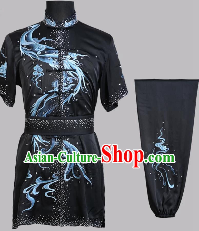 Embroidered Dragon Wushu Training Uniform Changquan Performance Clothing Martial Arts Competition Wear