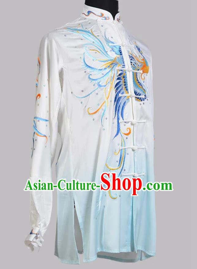 Phoenix Embroidered Tai Chi Uniform Kung Fu Competition Costume Taijiquan Performance Clothing Phoenix Embroidered Tai Chi Uniform Kung Fu Competition Costume Taijiquan Performance Clothing