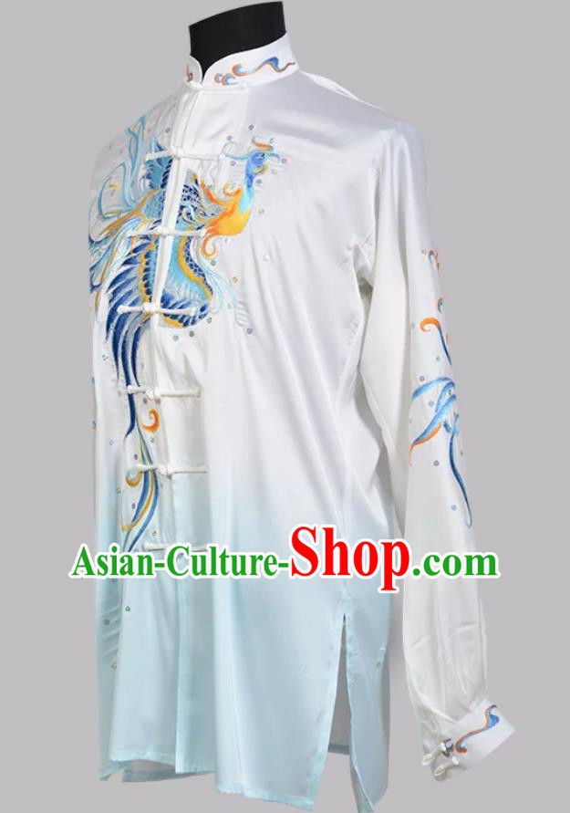 Phoenix Embroidered Tai Chi Uniform Kung Fu Competition Costume Taijiquan Performance Clothing Phoenix Embroidered Tai Chi Uniform Kung Fu Competition Costume Taijiquan Performance Clothing