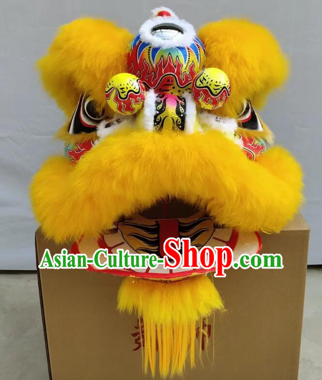 Golden Fur Lion Head Light Foam Lion Head for Practice