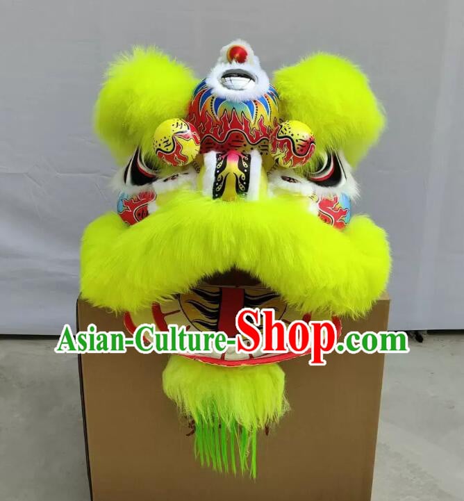 Green Fur Lion Head Light Foam Lion Head for Practice