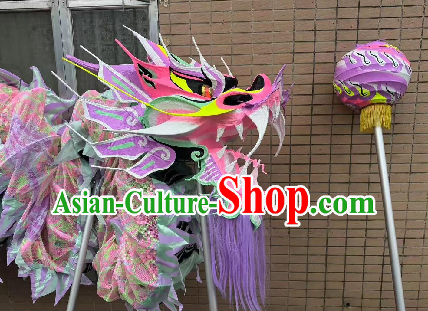 Professional Competition Pink Dragon Dance Equipment Festival Parade Chinese Fluorescent Dragon Costume Set Professional Competition Pink Dragon Dance Equipment Festival Parade Chinese Fluorescent Dragon Costume Set