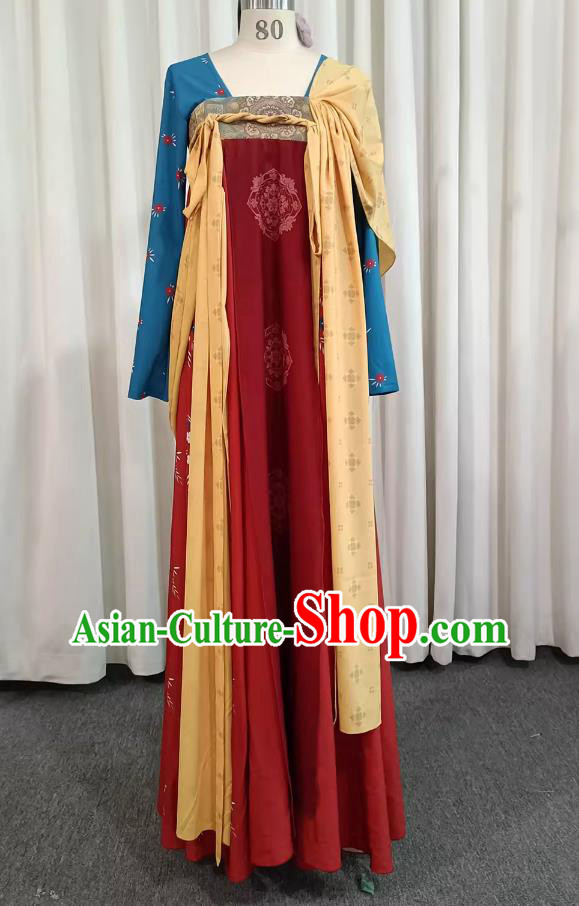 Tang Dynasty Hanfu Dance Dress ChangAn Tang Style Ruqun Classical Dance Performance Costume Tang Dynasty Hanfu Dance Dress ChangAn Tang Style Ruqun Classical Dance Performance Costume