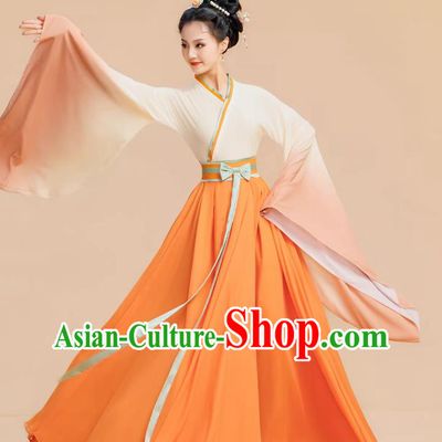 Classical Dance Costume Ji De Song Shi Yue Performance Wear Women Wide Sleeve Hanfu Dance Outfit