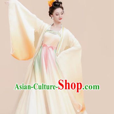 Classical Dance Performance Costume Women E Er Xue Liu Flowing Wide Sleeve Dress Chinese Style Dance Clothing