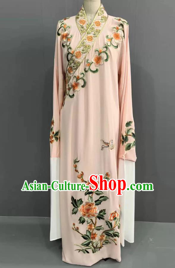 Champagne Embroidered Robe Yue Opera Young Male Costume With Golden Outlines And Slanted Collar For Liang Shanbo