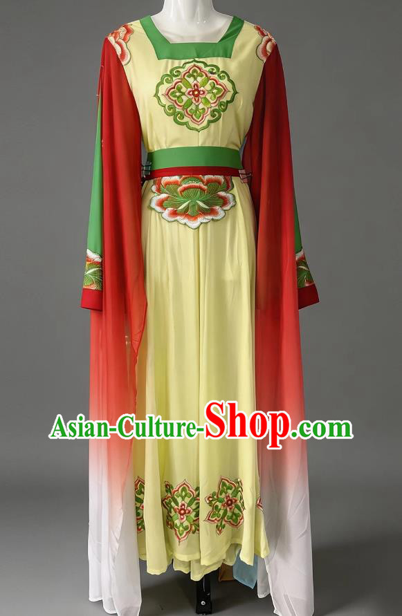 Classical Dance Performance Stage Show Outfit Yue Opera Handmaiden Costume Traditional Opera Garment