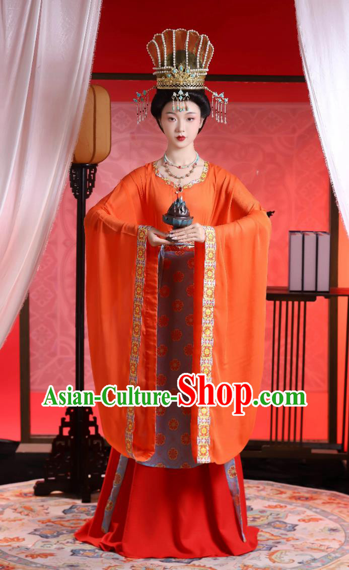 Tang Dynasty Court Lady Red Hanfu Dress Ancient Chinese Princess Costume Traditional Clothing Tang Dynasty Court Lady Red Hanfu Dress Ancient Chinese Princess Costume Traditional Clothing