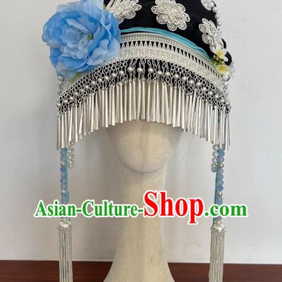Silver Yi Ethnic Headdress Travel Photo Shoot Liangshan Torch Festival Chinese National Minority Hat