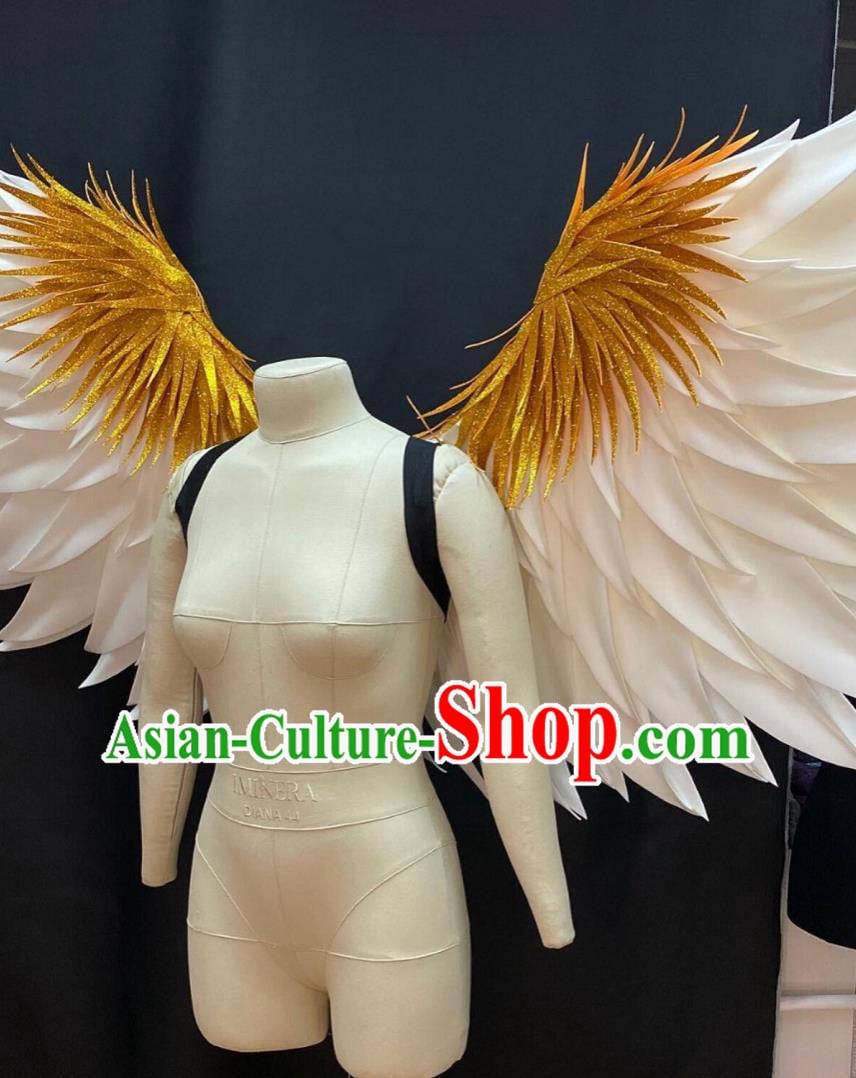 Custom Cos Comic Con Large White Angel Wings Prop Background Wall Decoration Simulated Large Feather Wings