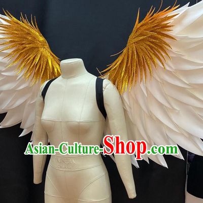 Custom Cos Comic Con Large White Angel Wings Prop Background Wall Decoration Simulated Large Feather Wings