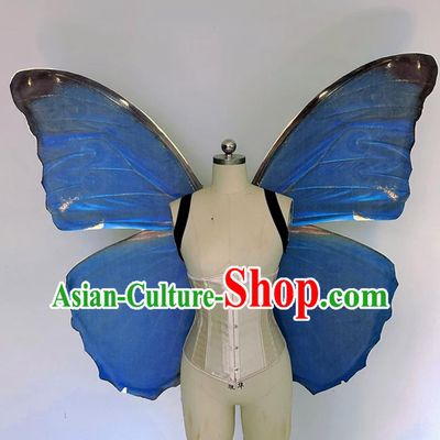 Photography Photo Shoot Decoration Prop Custom Runway Colorful Butterfly Cosplay Fairy Dark Blue Wings