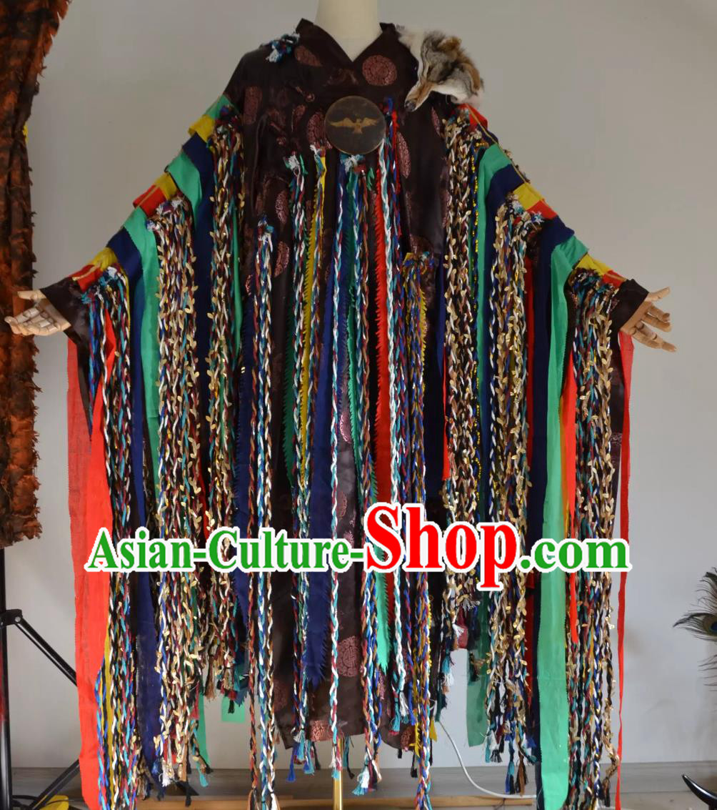 Snake Deity High Priestess Costume and Hat Chinese Ethnic Dress Performance Clothing