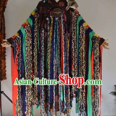 Snake Deity High Priestess Costume and Hat Chinese Ethnic Dress Performance Clothing